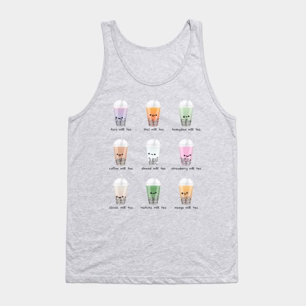 taro milk, thai milk, honeydew milk, coffee milk, almond milk, strawberry milk, classic milk, matcha, mango milk Tank Top by YourGoods